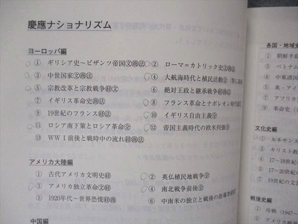 UX04-182 代ゼミ 代々木ゼミナール 慶大世界史予想問題演習 慶應義塾