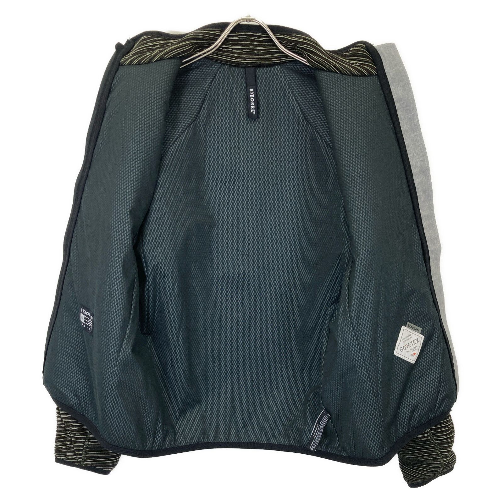 BYBORRE バイボレ グレー×グリーン Gore-tex O-Type Jacket S BYBORRE 