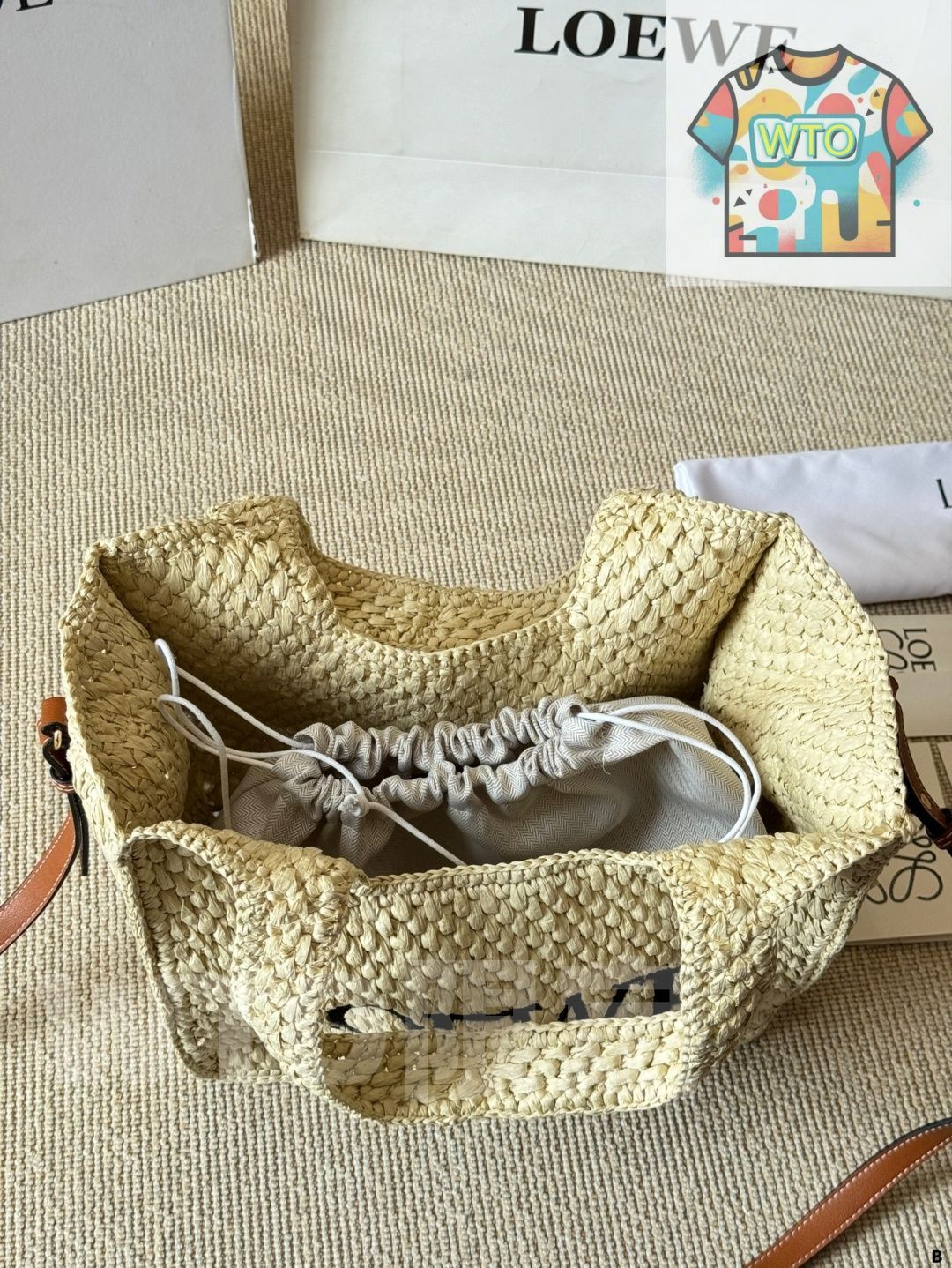♡GWセール♡LOEWE♡バスケットバッグ♡ホワイト♡ 今日WTO】Loewe ロエベ 夏の新作 草編みバスケットバッグ 菜籃子