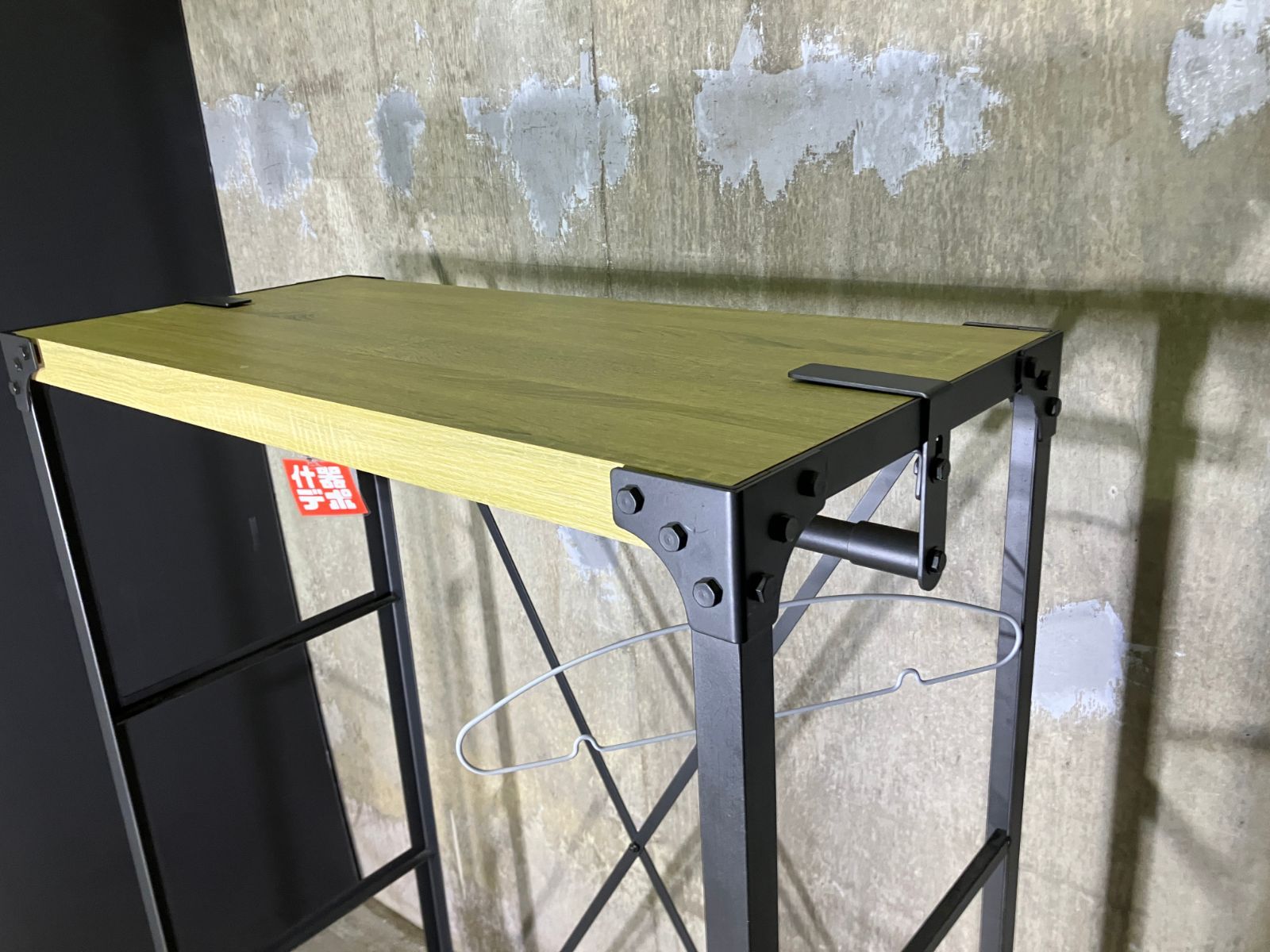 ジャンク】kanademono シンプルアイアン ハンガーラック ジャンク