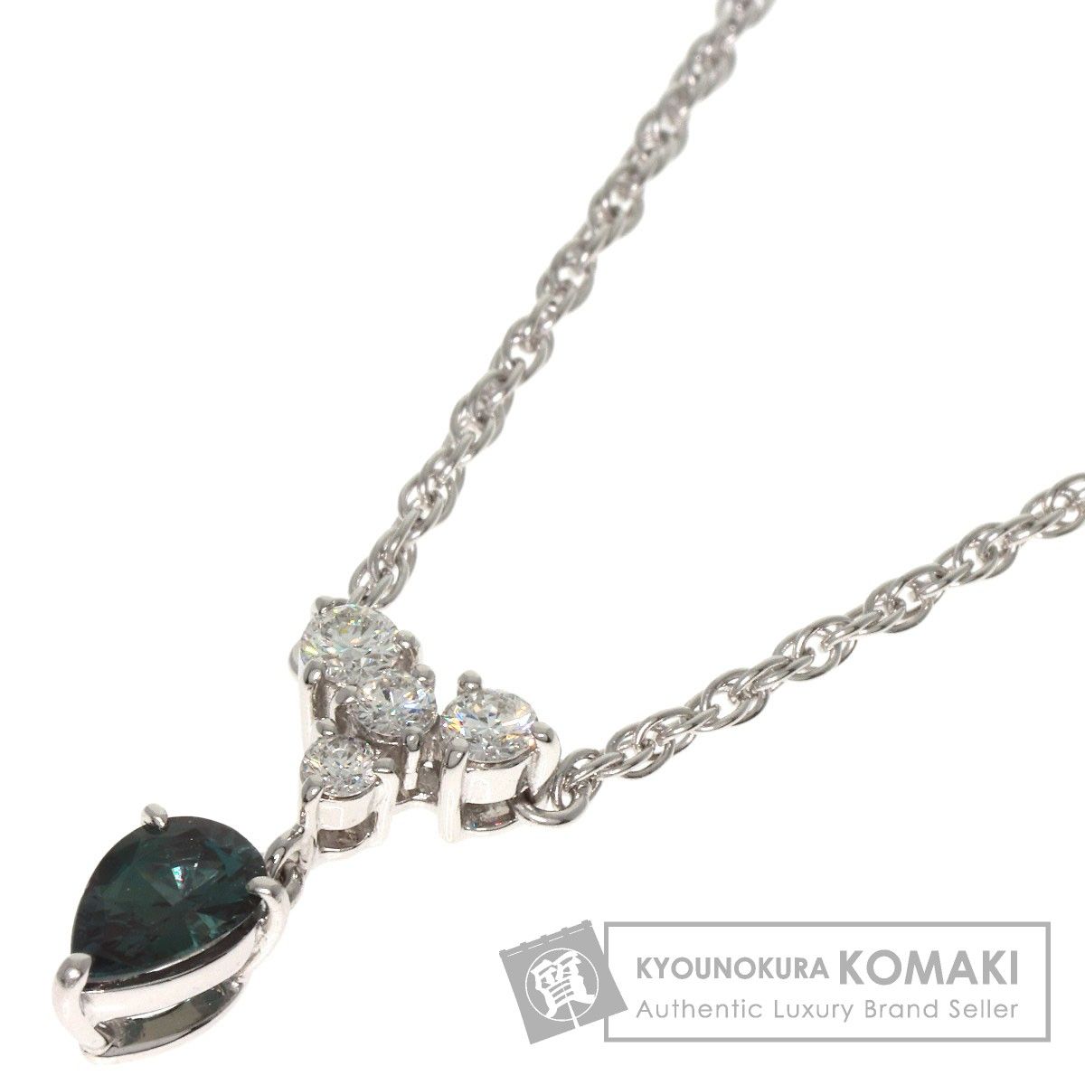 MIKIMOTO ミキモト アレキサンドライト ダイヤモンド ネックレス K18WG