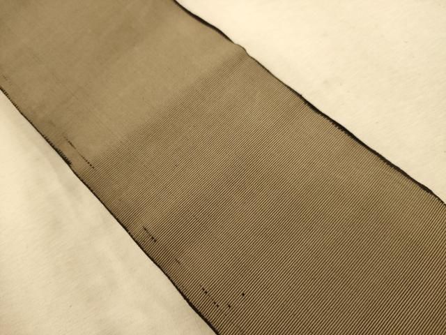 平和屋着物男性　両面　角帯　漆黒色　榛色　正絹　逸品　AABB1554dt