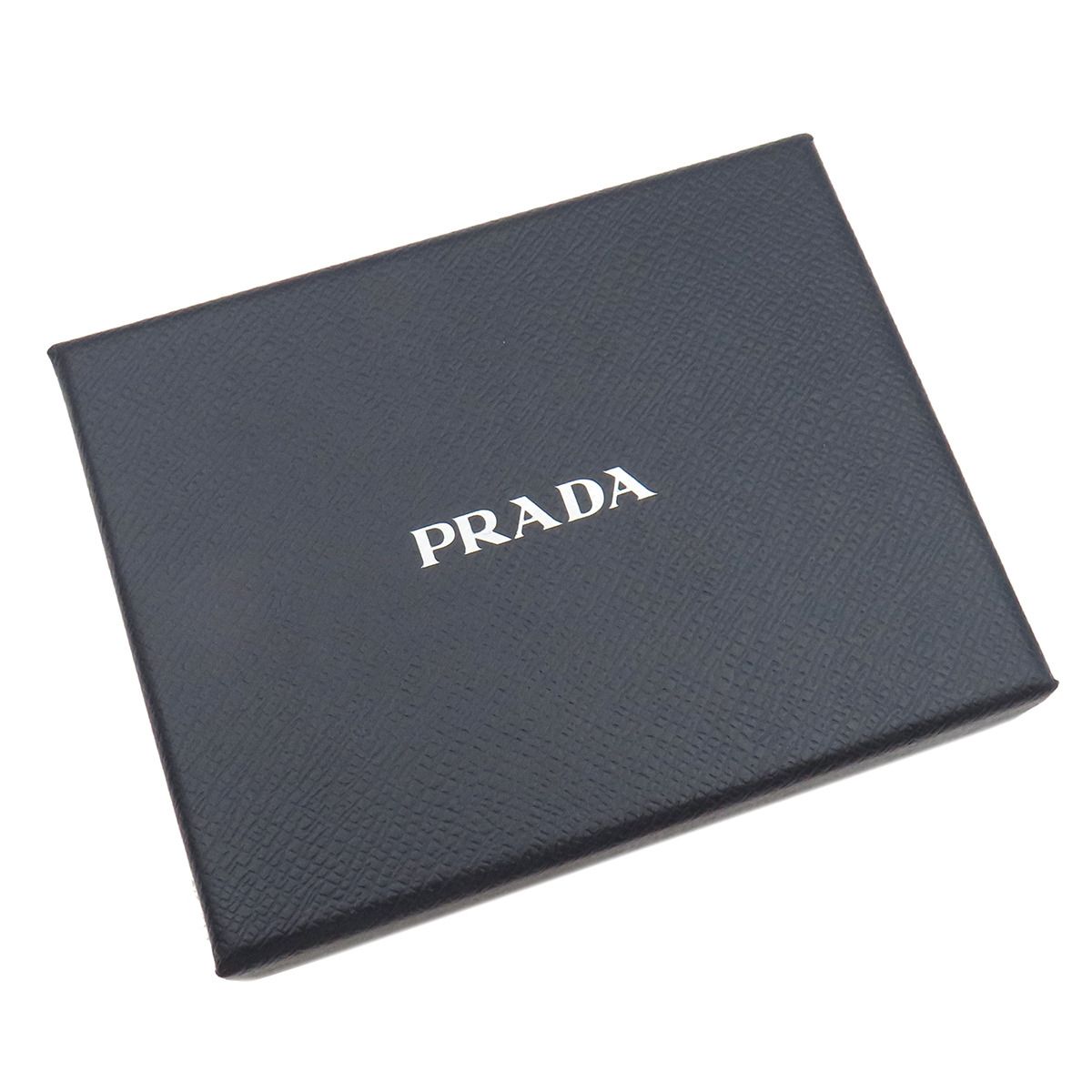 プラダ PRADA 二つ折り財布 メタルロゴ コンパクトウォレット 