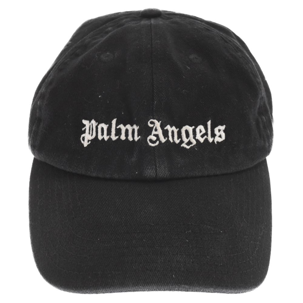 Palm Angels (パームエンジェルス) 21AW フロント ロゴ 刺繍 キャップ 帽子 ブラック PMLB003R21FAB002