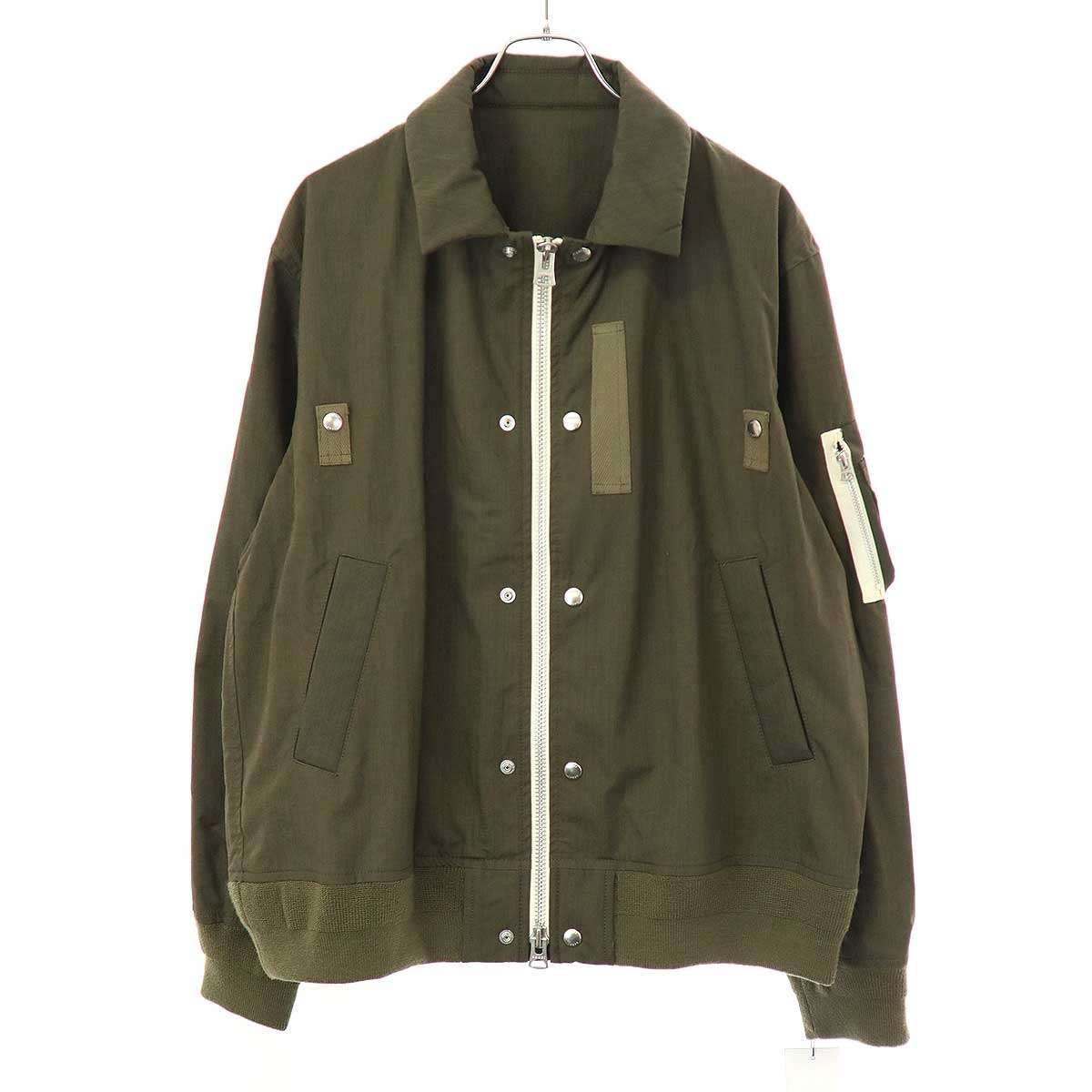 sacaiサカイ★ベージュ＆カーキ パネル ジャケット 楽天市場】Sacai(サカイ) サイズ:1 Cotton Gabardine x Nylon