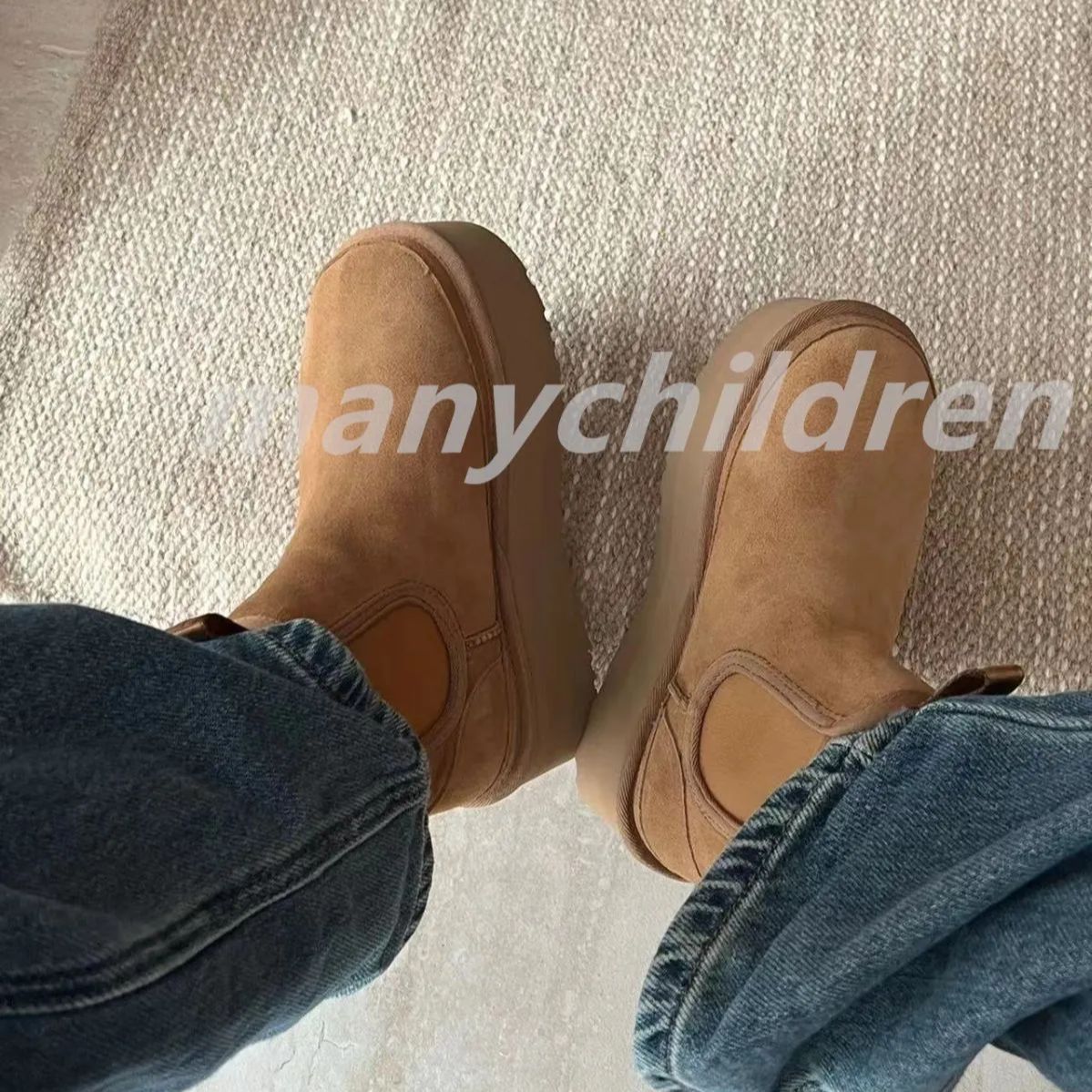 💕人気極美品 厚底 5cm UGG アグ ブーツ レディース ニューメル プラットフォーム チェルシー