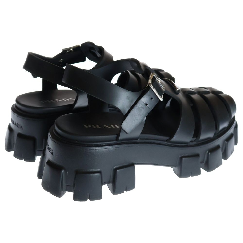 【PRADA】Monolith モノリス ラバー ストラップ サンダル ロゴ PRADA】Monolith モノリス ラバー ストラップ サンダル ロゴ