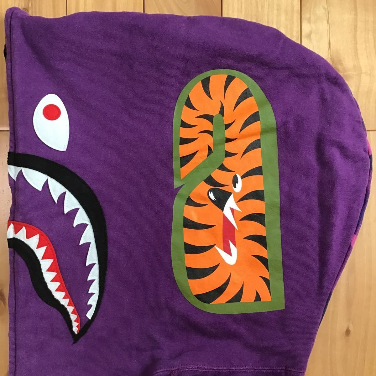 Giant shark full zip hoodie Mサイズ a bathing ape BAPE purple camo 