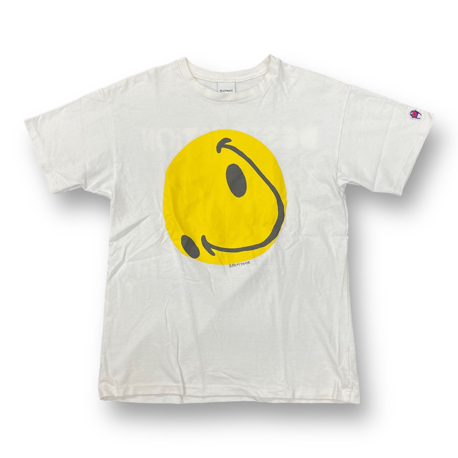 READYMADE 21SS COLLAPSED FACE T-SHIRT RE-CO-WH-00-00-143 スマイル