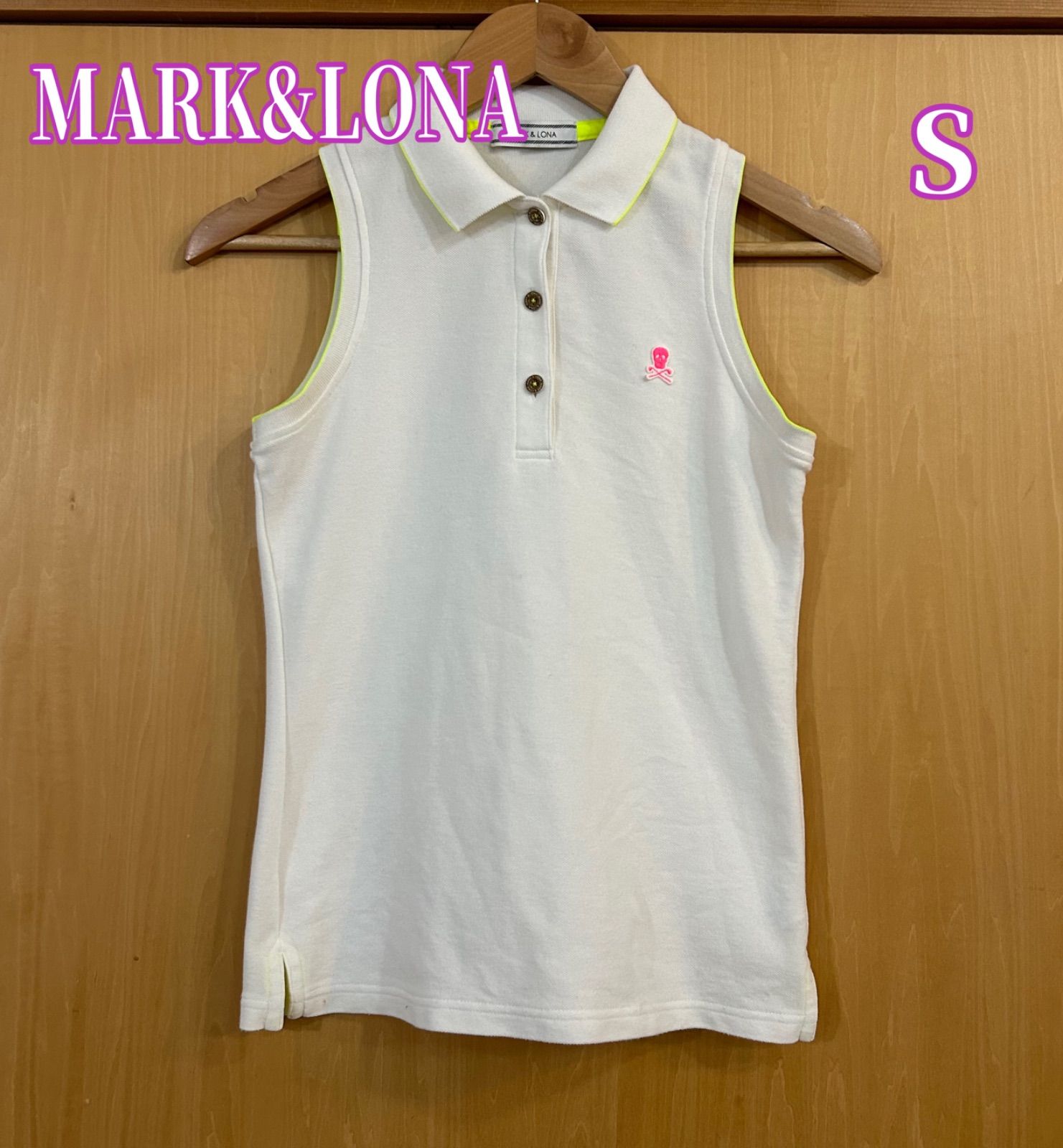 MARK＆LONAマークアンドロナ　ノースリーブシャツ　新品未使用 MARK & LONA ノースリーブレディースポロシャツ 36 マーク