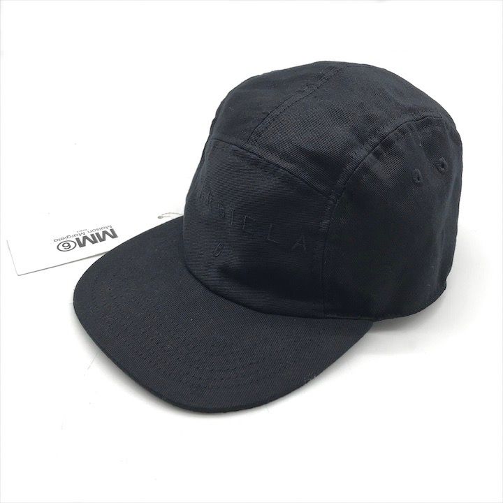 Maison Margiela メゾン マルジェラ MM6 ベースボール キャップ 帽子 ロゴ刺繡 ブラック コットン メンズ レディース k6482 WWW_NOITHATQUANGTHANH_NET