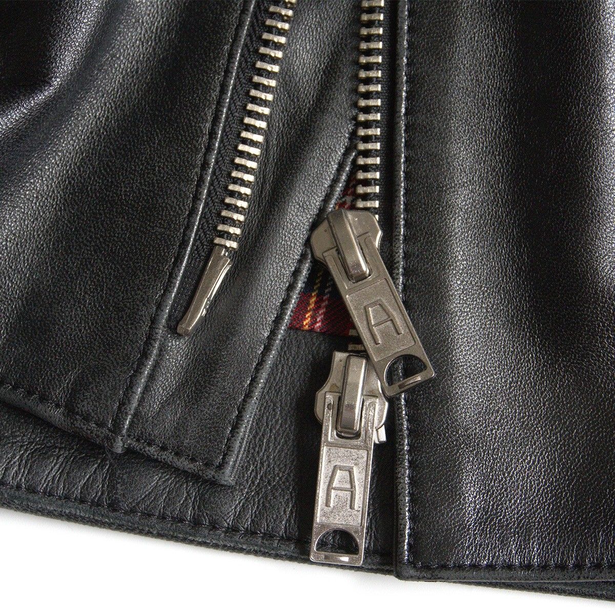 極美品」666 ダブルライダースジャケットサイドベルト38