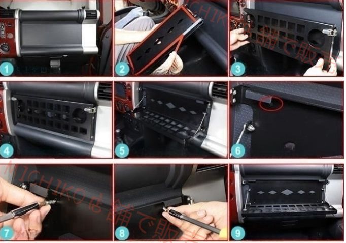 2006 2020年 FJクルーザー 内装 助手席テーブル 車載用テーブル 便利 アルミニウム BRIGHTFACE_UK