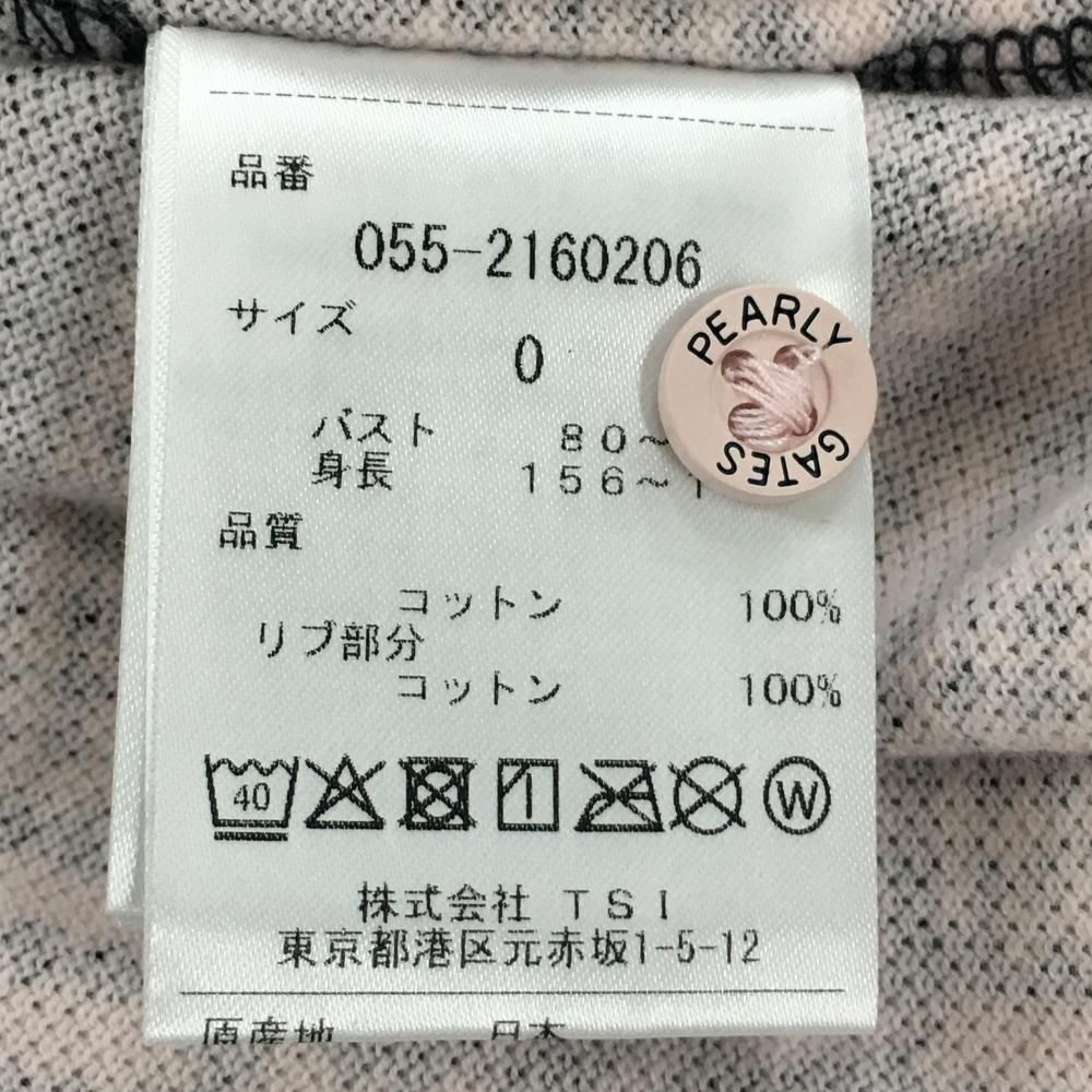 PEARLY GATES - 【超美品】パーリーゲイツ 半袖ポロシャツ ピンク×黒 ボーダー 千鳥格子 レディース 0(S) ゴルフウェア PEARLY GATES 超美品】パーリーゲイツ 半袖ポロシャツ ピンク×黒 ボーダー