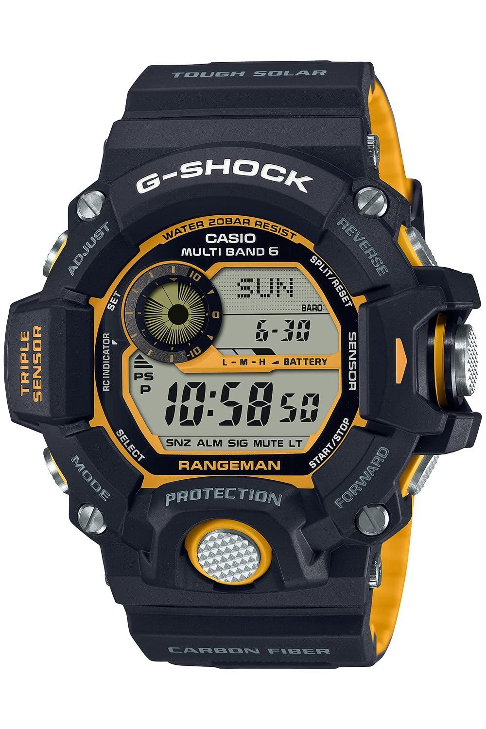 【在庫処分】ブラック×イエロー メンズ GW-9400YJ-1JF 電波ソーラー RANGEMAN 【国内正規品】 ジーショック 腕時計 [カシオ]