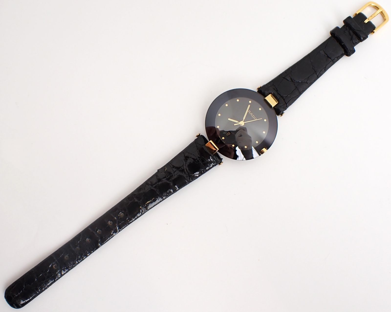 不動品 RADO(ラドー) クポール 129.4075.4N GP/革 ベルト非純正 尾錠非