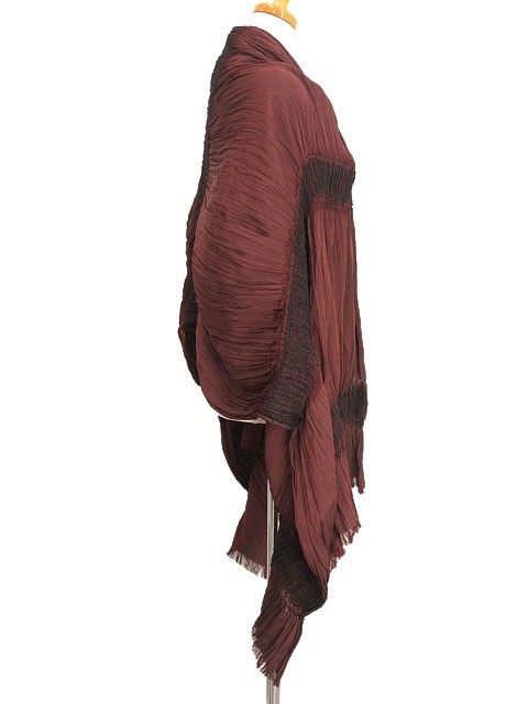 イッセイミヤケ ISSEY MIYAKE ストール ショール ボルドー系