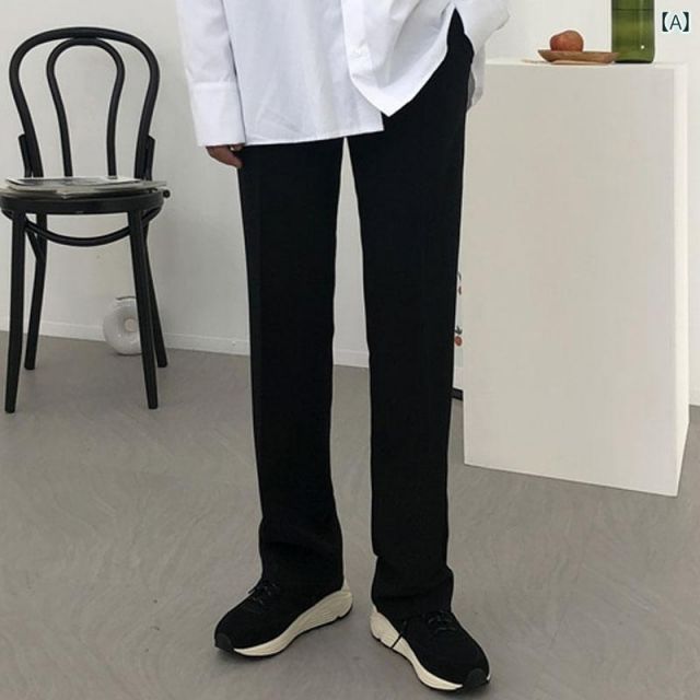 [M]秋冬 メンズ  服 シンプル ファッション オシャレ 大人 かっこいい 大きいサイズ ストリート 紳士服 パンツ ストレート レッグ カジュアル 韓国スタイル ワイド