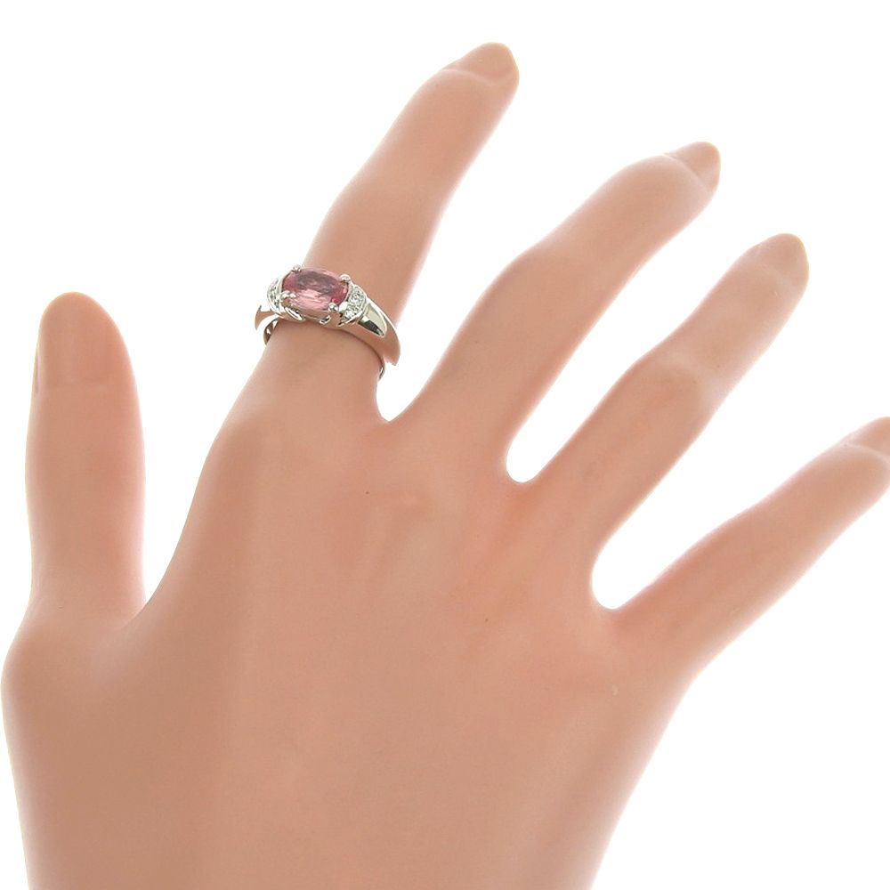 Pt900 プラチナ 指輪 天然サファイア 6.1ct ダイヤ レディース リング