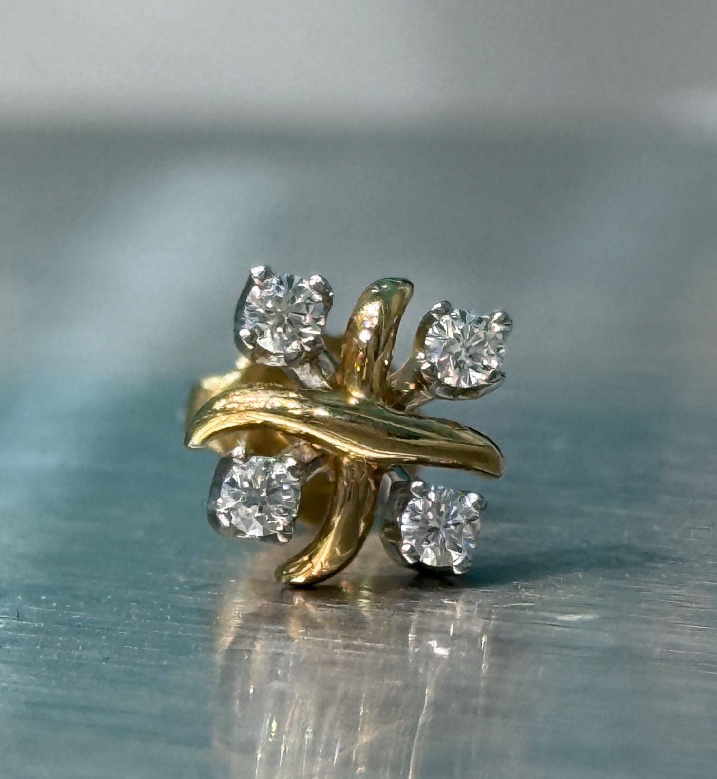 スタージュエリー K18 YG WGクリックフープピアス S CLICK HOOP