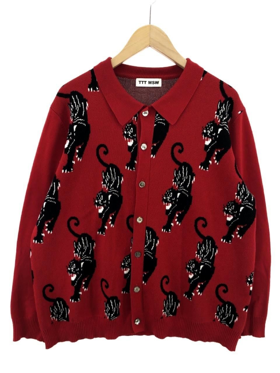 【即日発送可】TTT_MSW panther knit cardigan 黒 m