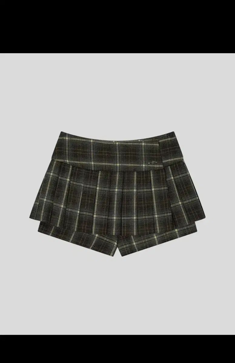 ポルタ CHECK PLEATS MINI SKIRT SHORTS BROW