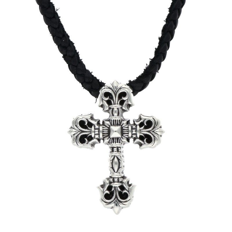 wレザーブレイド|シルバーネックレス