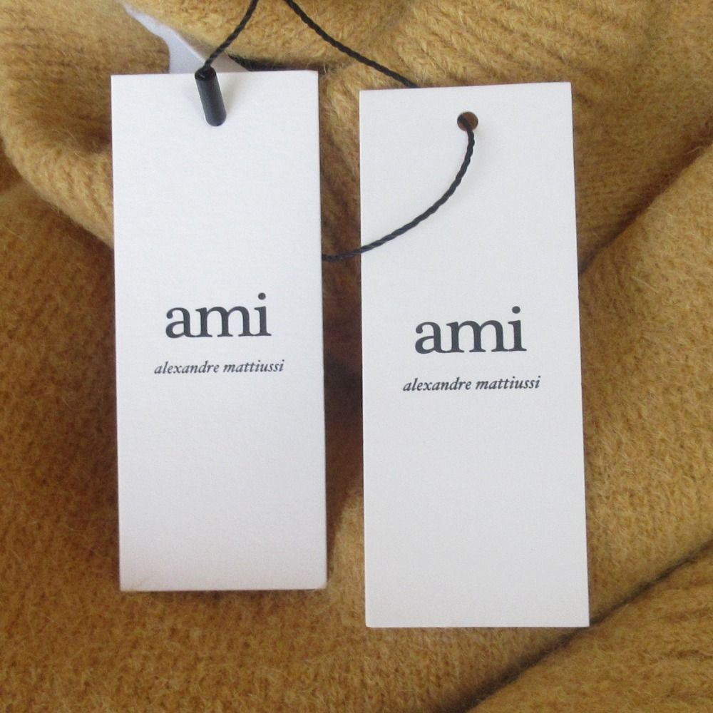 未使用 AMI PARIS アミ パリス OFF WHITE ADC SWEATER ハートロゴ アルパカブレンド ニット セーター サイズS キャメル レディース 古着 中古 未使用 AMI PARIS アミ パリス OFF WHITE ADC SWEATER ハート