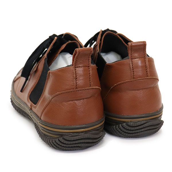  SPINGLE スピングル SP-442 カンガルーレザーサイドゴアスニーカー 151 RedBrown SP 044 SS-23.5 cm スニーカー 靴