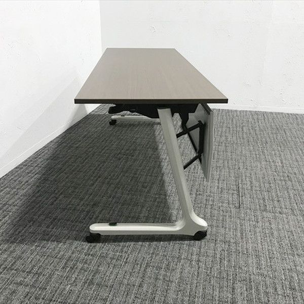 会議テーブル フラップ式 コンシア 幕板付 イトーキ ブラウン