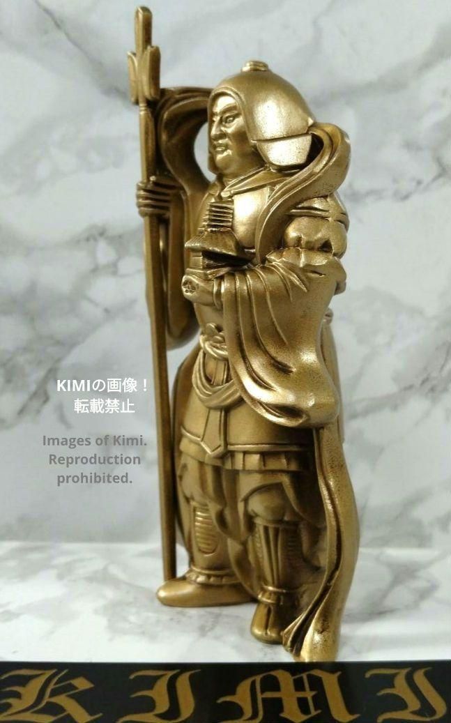 毘沙門天 シルキーゴールド 開運七福神 仏師：牧田秀雲 原型＿古美金