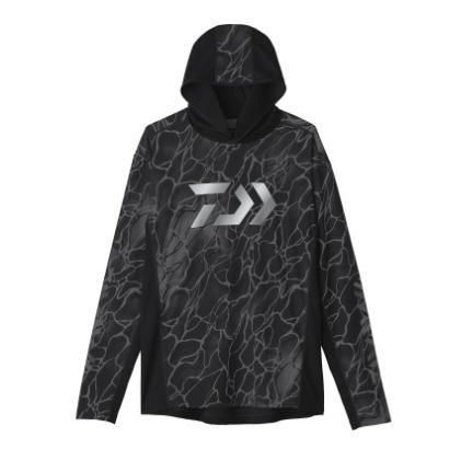 ダイワ DE-3725 フーディーゲームシャツ タイドブラック XL