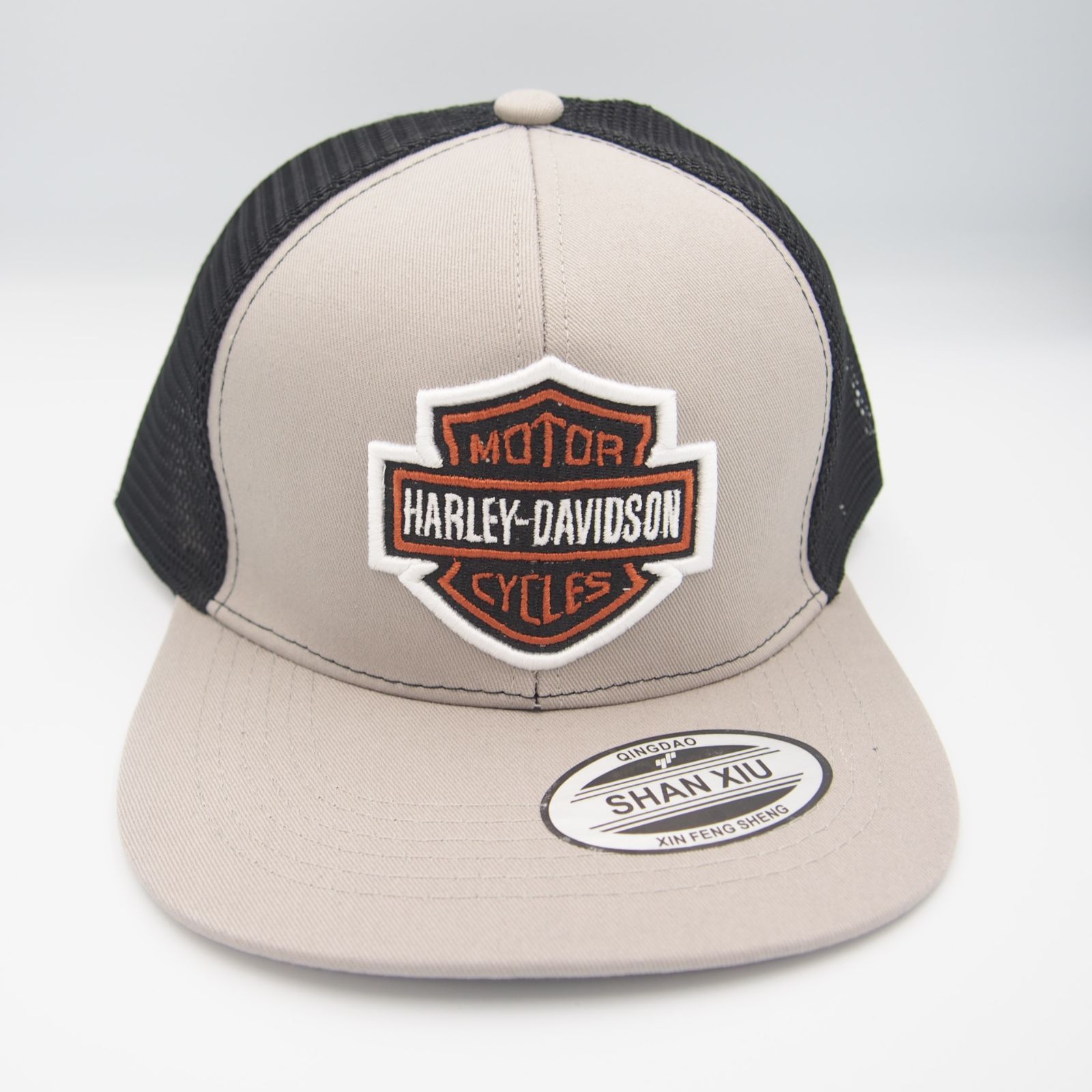 ハーレーダビッドソン【公式オンライン品】刺繍キャップBLACK ONE SIZE 40 ライトグレー/黒 Harley-Davidson ロゴ 刺繍 キャップ 帽子