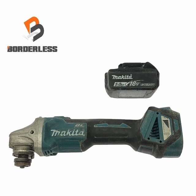 ☆品☆makita マキタ 18V 100mm 充電式ディスクグラインダー GA412D バッテリー(18V 5.0Ah)付き コードレス バッテリー式 102566