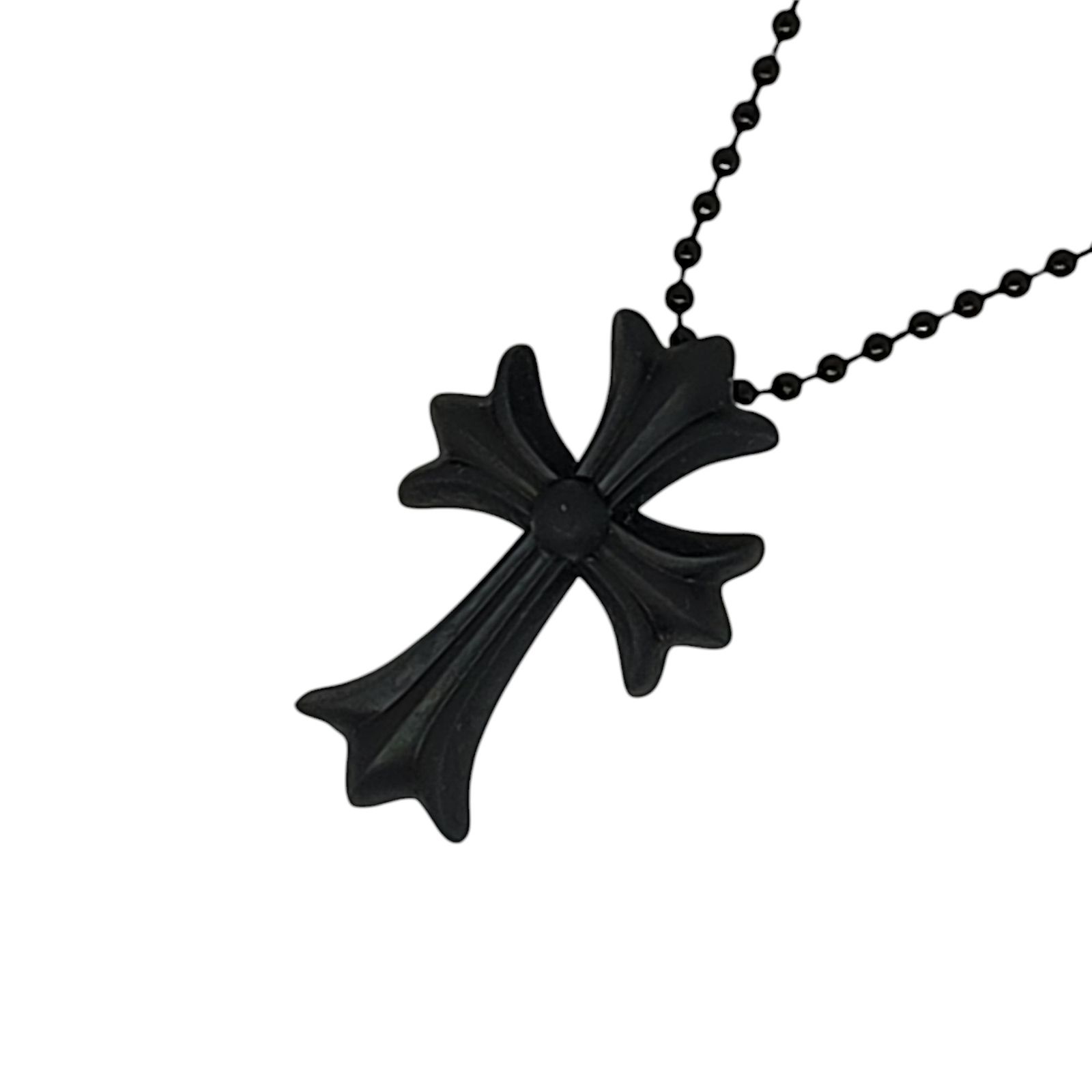 CHROME HEARTS クロムハーツ ラバー クロス ネックレス ブラック