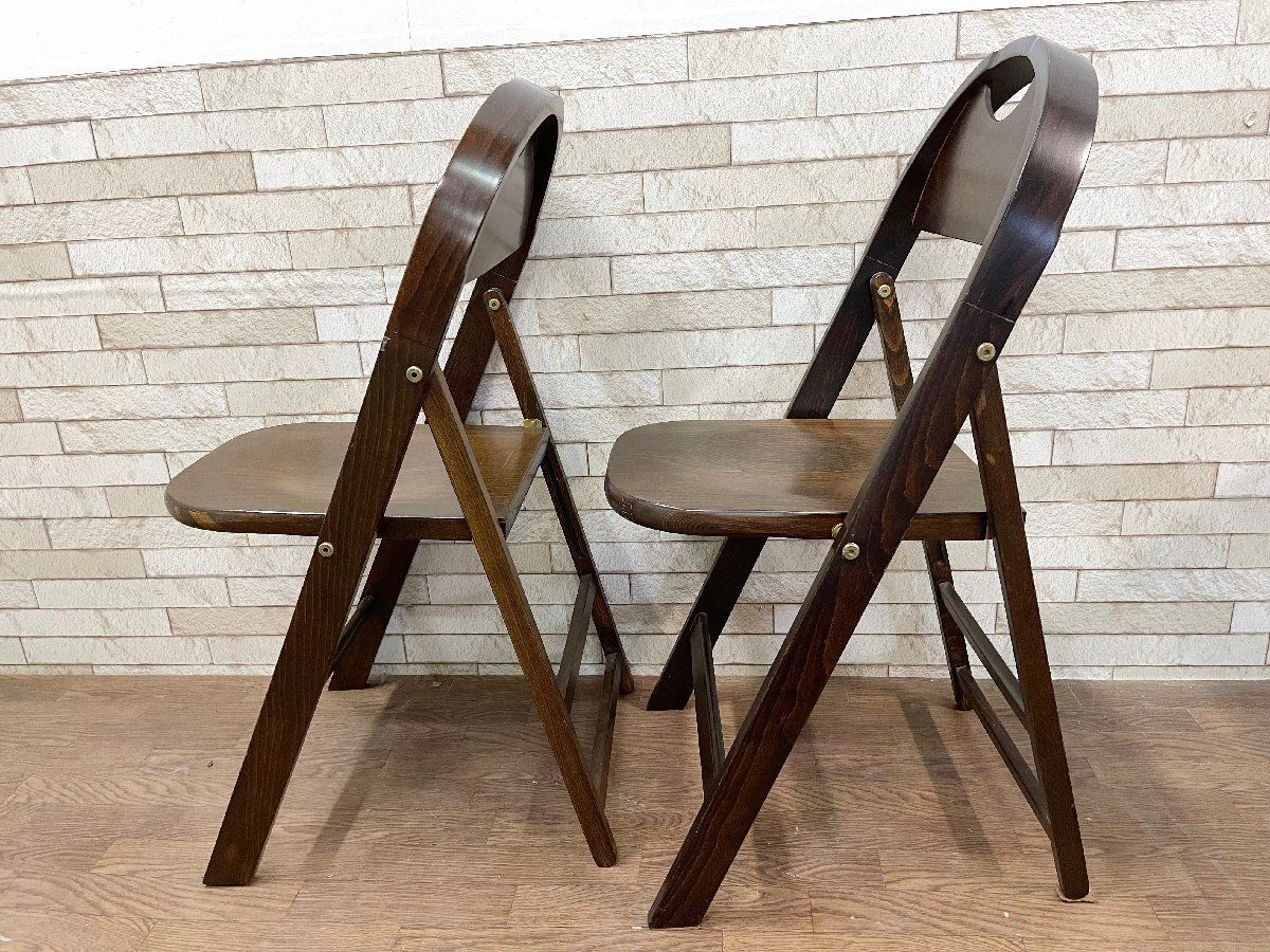 USAビンテージ ベントウッド フォールディングチェア 2脚セット 折畳み 椅子 USAビンテージ ベントウッド フォールディングチェア 2脚セット