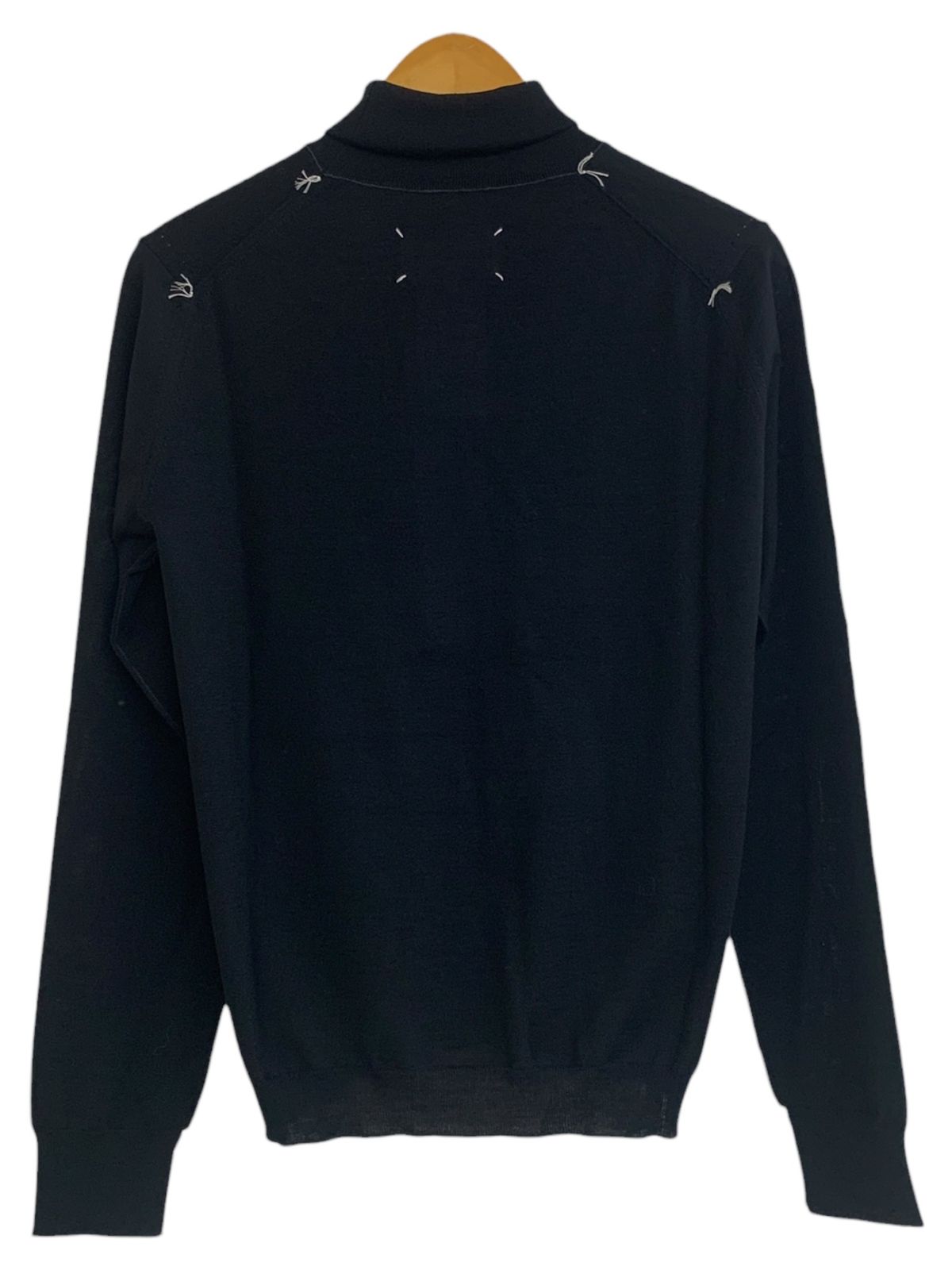 美品 メゾンマルジェラ ハイネック変形カットソー ここのえ 黒 サイズS Maison Margiela (メゾンマルジェラ) ハイネック ニット