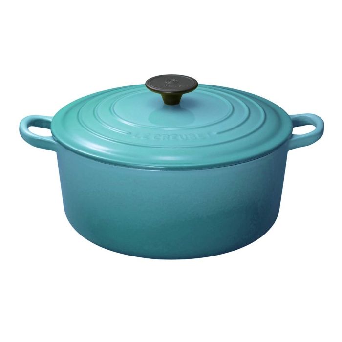 3営業日で発送 ル クルーゼ Le Creuset ル クルーゼ ココット ロンド ２５０１２４ｃｍ カリビアンブルー AKK4308