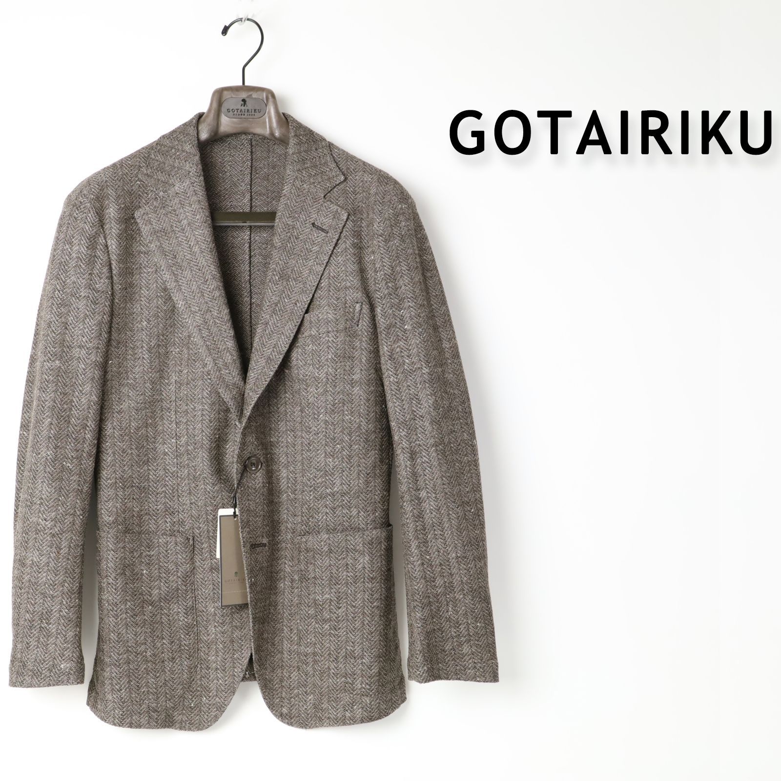 新品 gotairiku 五大陸 【宮田毛織】リネンジャージー カーディガン