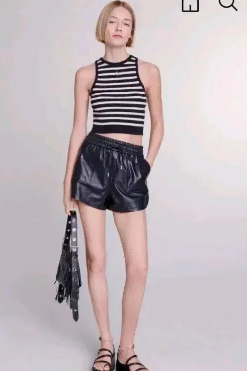 maje(マージュ) ストライプ ニット ノースリーブ プルオーバー