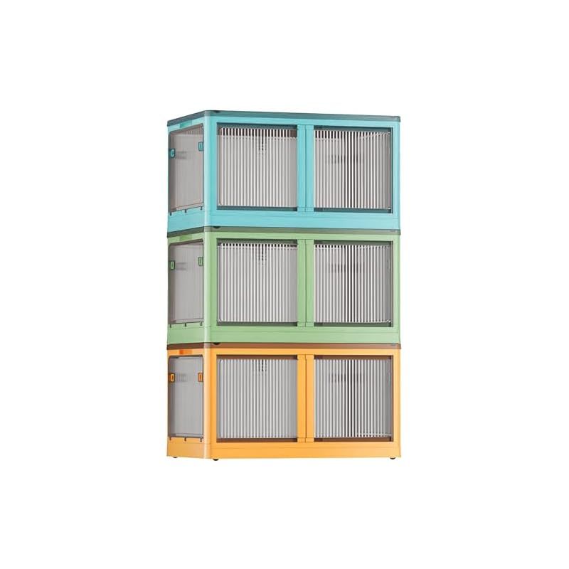 X XUNTAO【収納ボックス 折りたたみ】蓋付き 積み重ね 全方向から