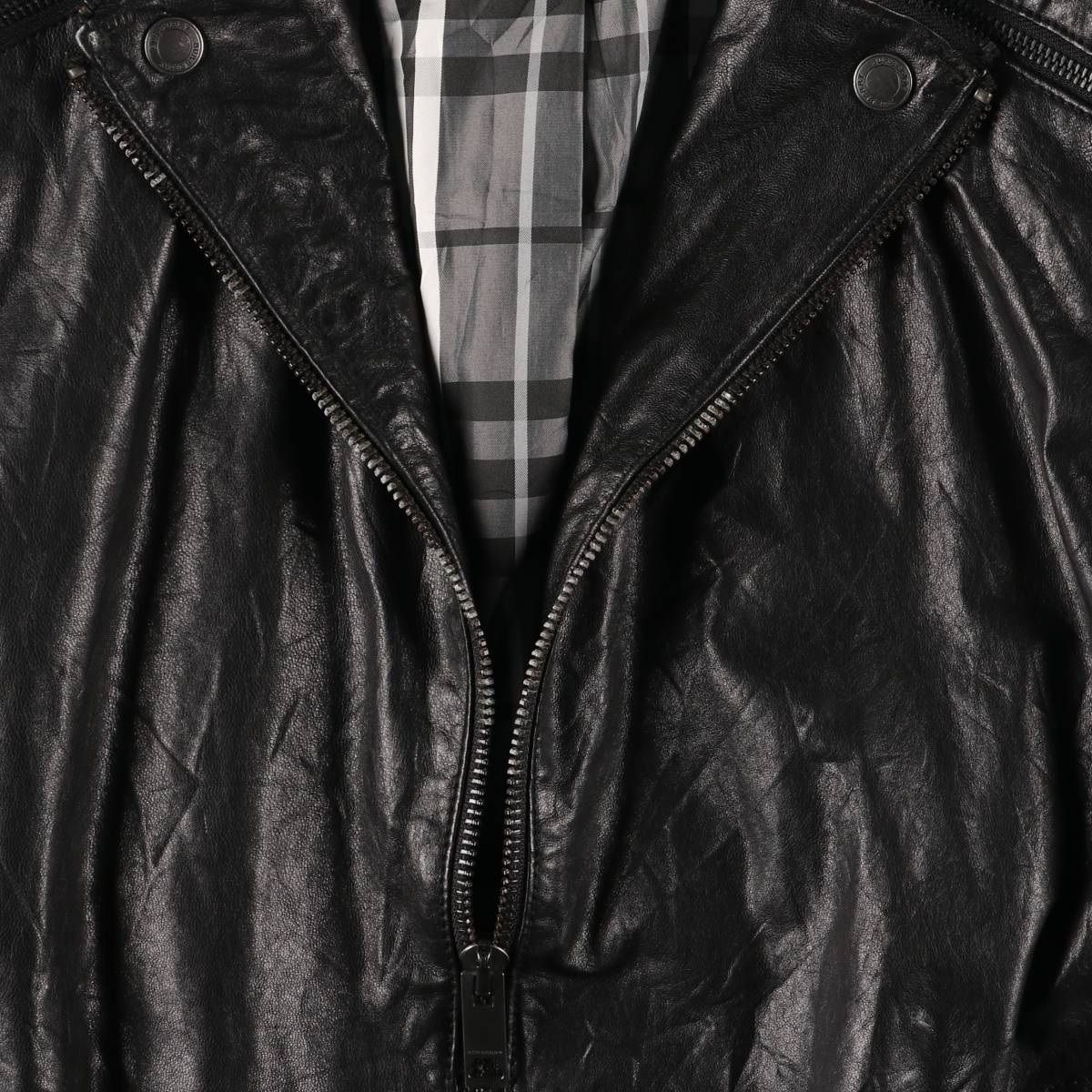 【保障できる！】 古着 バーバリー Burberry s LONDON レザージャケット テーラードジャケット レディースXL相当|evb031102