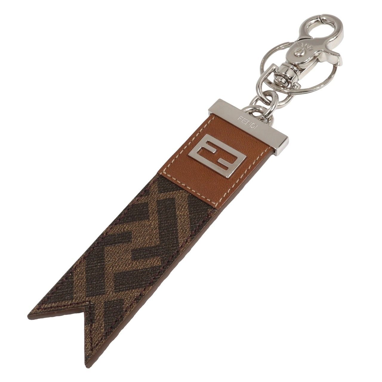 FENDI フェンディ ズッカ レザー FFモチーフ キーリング キーホルダー
