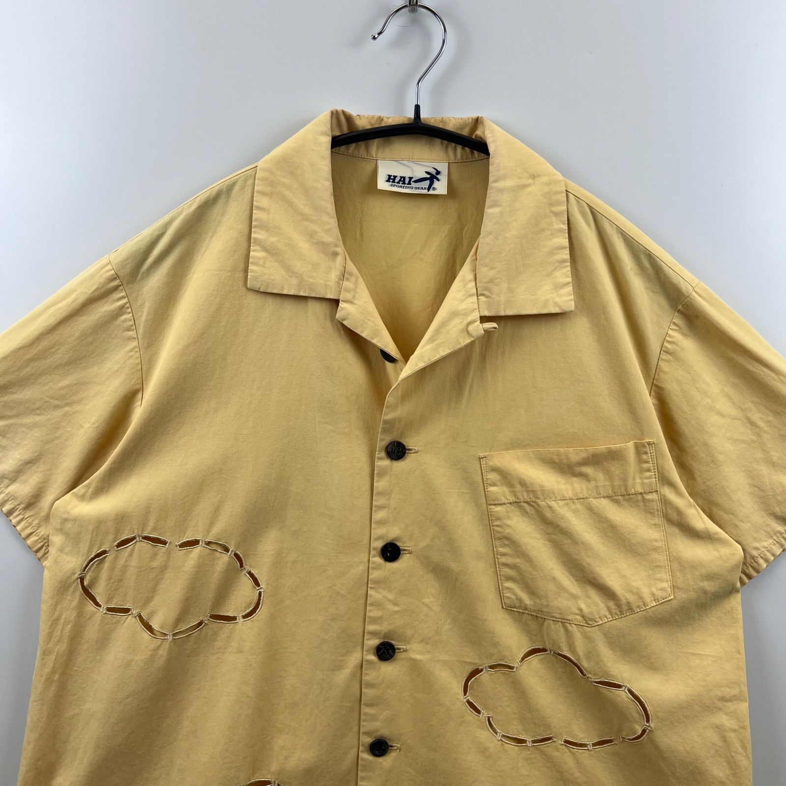HAI SPORTING GEAR イッセイミヤケ 長袖ブラウス M HAI SPORTING GEAR ISSEY MIYAKE 80s archive cloud design S/S