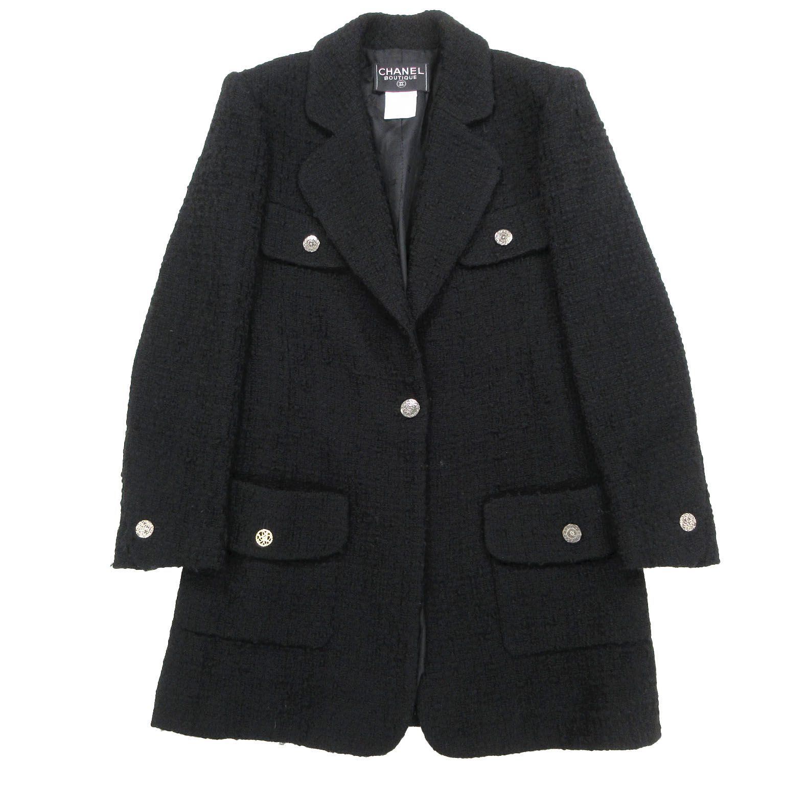 CHANEL シャネル P09252V05790 97A ツイード ココマークボタン
