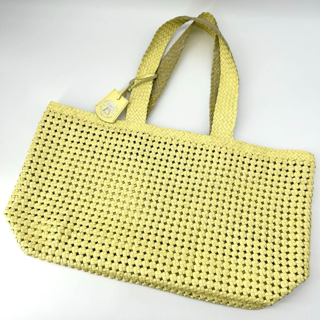 REN 大容量 メッシュ 編み込み レザー トートバッグ 肩掛け A4