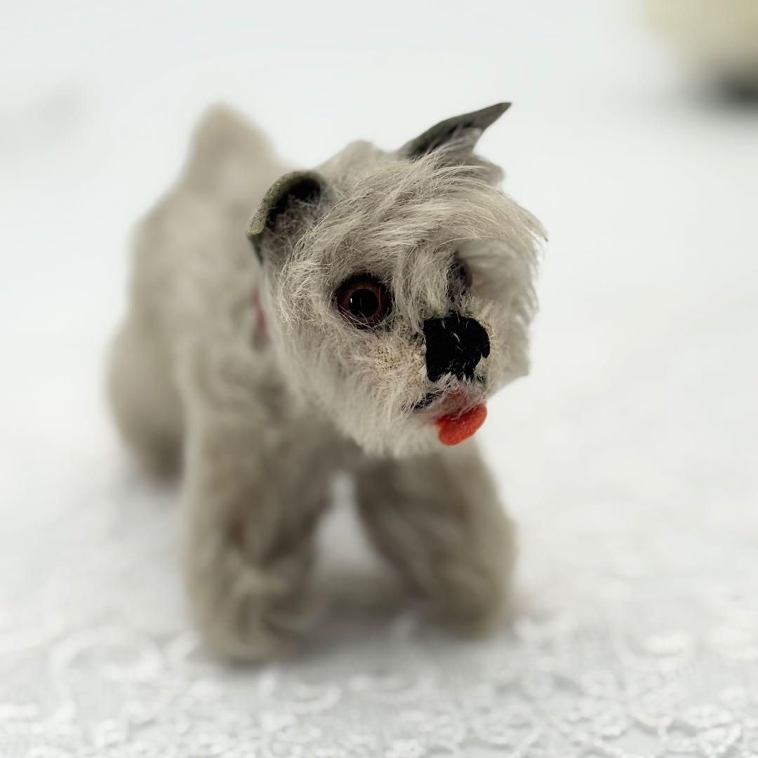 シュタイフ Schnauzer Tessie シュナウザーのテッシー 最小サイズ ビンテージ アンティーク Steiff STEIFF