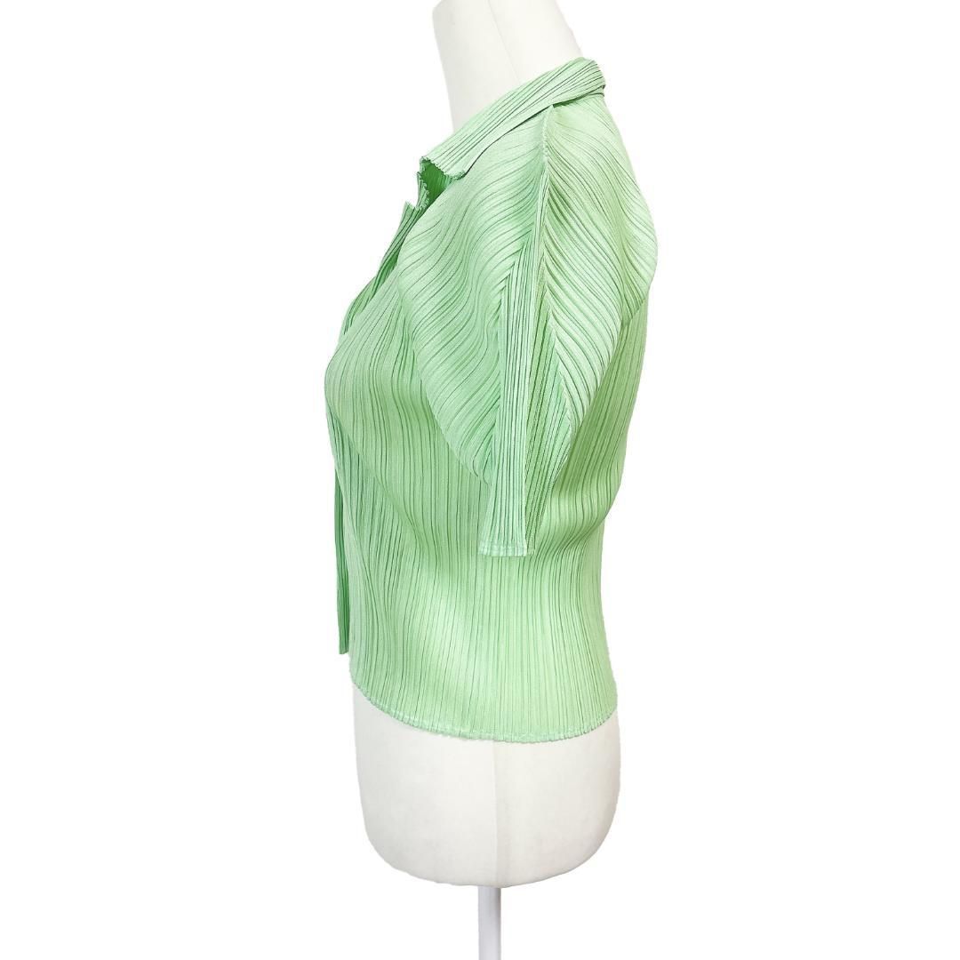 プリーツプリーズ イッセイミヤケ シャツ ブラウス 3 ライトグリーン