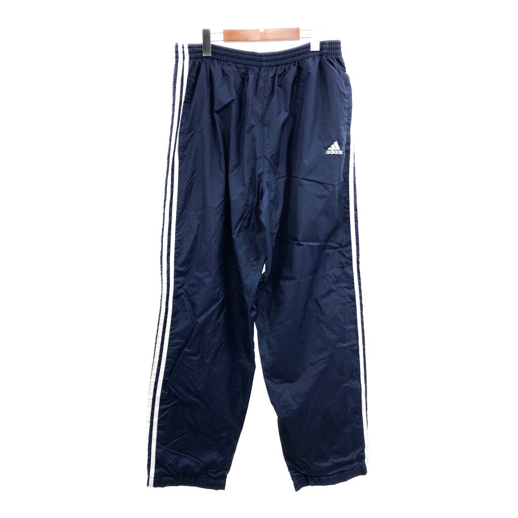 90年代 adidas アディダス ナイロンパンツ スポーツ ネイビー (メンズ XL) 中古 古着 Q6892