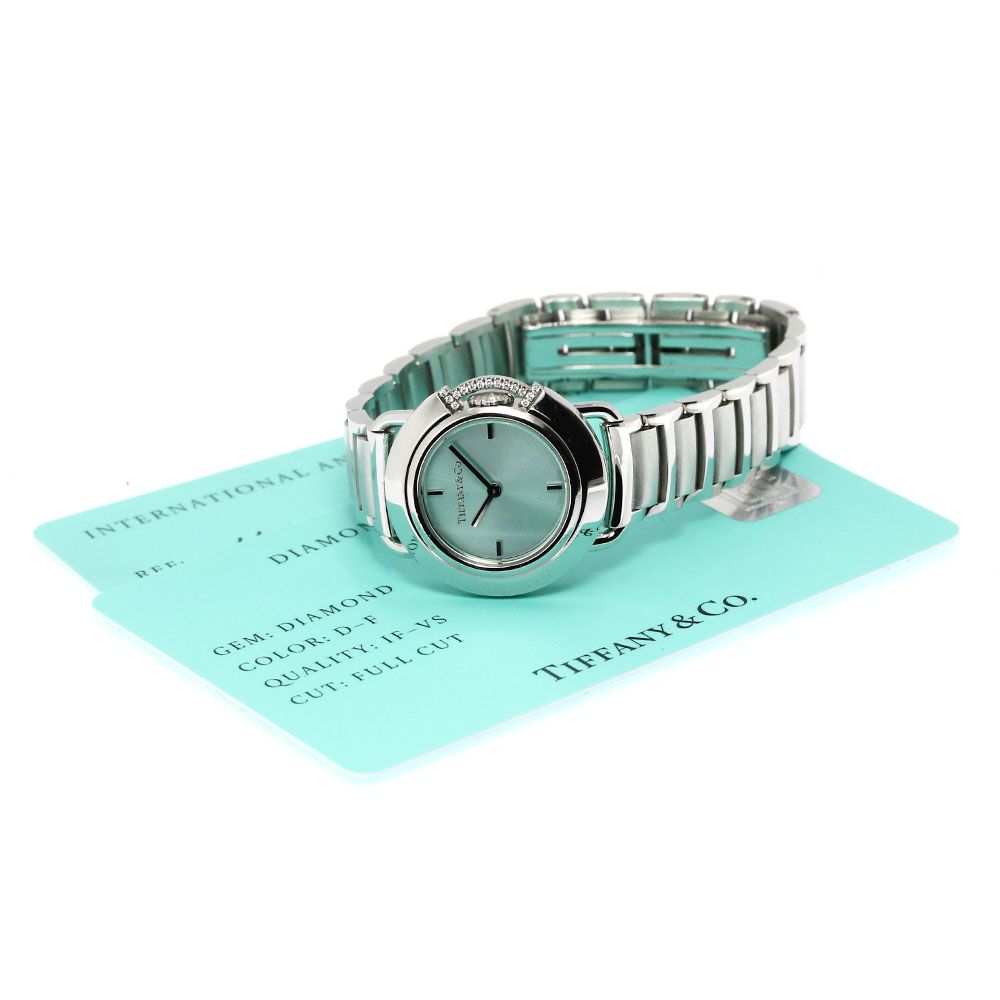 ティファニー TIFFANY&Co. 68477409 Tスマイル ダイヤモンド 500本限定 クォーツ レディース 良品 _936225 ティファニー TIFFANY&Co. 68477409 Tスマイル ダイヤモンド 500本限定